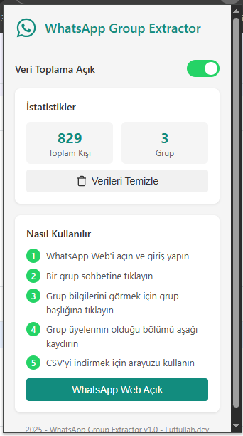 WP Gruplarındaki Numaraları Scraper